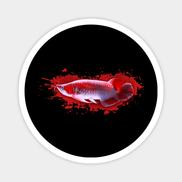 Super Red Arowana Magnet by Josy